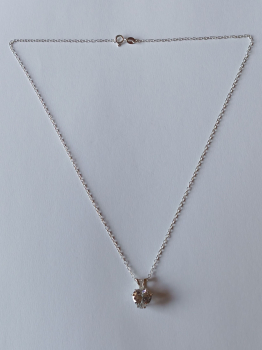 SILVER CHAIN - ZIRCONIA HEART PENDANT